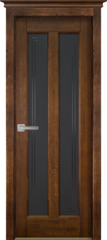 Межкомнатная дверь массив ольхи Сорренто ПВДО Античный орех (ОКА)